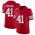 San Francisco #41 Graham Player Football V Neck Short Sleeve Scarlet Jersey Jalen For Men Youth Women Gift