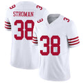 San Francisco #38 Stroman Player Football V Neck Short Sleeve White Jersey Jalen For Men Youth Women Gift