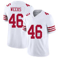 San Francisco #46 Weeks Player Football V Neck Short Sleeve White Jersey Jon For Men Youth Women Gift