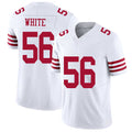 San Francisco #56 White Player Football V Neck Short Sleeve White Jersey Keion For Men Youth Women Gift