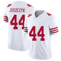 San Francisco #44 Juszczyk Player Football V Neck Short Sleeve White Jersey Kyle For Men Youth Women Gift