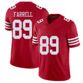 San Francisco #89 Farrell Player Football V Neck Short Sleeve Scarlet Jersey Luke For Men Youth Women Gift