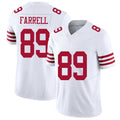 San Francisco #89 Farrell Player Football V Neck Short Sleeve White Jersey Luke For Men Youth Women Gift