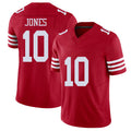 San Francisco #10 Jones Player Football V Neck Short Sleeve Scarlet Jersey Mac For Men Youth Women Gift