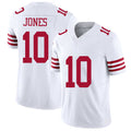 San Francisco #10 Jones Player Football V Neck Short Sleeve White Jersey Mac For Men Youth Women Gift