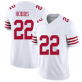 San Francisco #22 Hobbs Player Football V Neck Short Sleeve White Jersey Nate For Men Youth Women Gift