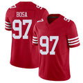 San Francisco #97 Bosa Player Football V Neck Short Sleeve Scarlet Jersey Nick For Men Youth Women Gift