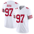 San Francisco #97 Bosa Player Football V Neck Short Sleeve White Jersey Nick For Men Youth Women Gift