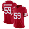 San Francisco #59 Okoronkwo Player Football V Neck Short Sleeve Scarlet Jersey Ogbo For Men Youth Women Gift