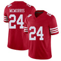San Francisco #24 McMorris Player Football V Neck Short Sleeve Scarlet Jersey Patrick For Men Youth Women Gift