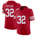 San Francisco #32 Taylor Player Football V Neck Short Sleeve Scarlet Jersey Patrick For Men Youth Women Gift
