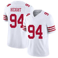 San Francisco #94 Height Player Football V Neck Short Sleeve White Jersey Romello For Men Youth Women Gift