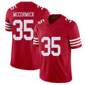 San Francisco #35 McCormick Player Football V Neck Short Sleeve Scarlet Jersey Sincere For Men Youth Women Gift