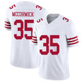 San Francisco #35 McCormick Player Football V Neck Short Sleeve White Jersey Sincere For Men Youth Women Gift