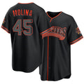 San Francisco #45 Molina Player Baseball Short Sleeve Black Jersey Anthony For Men Women Youth Gift