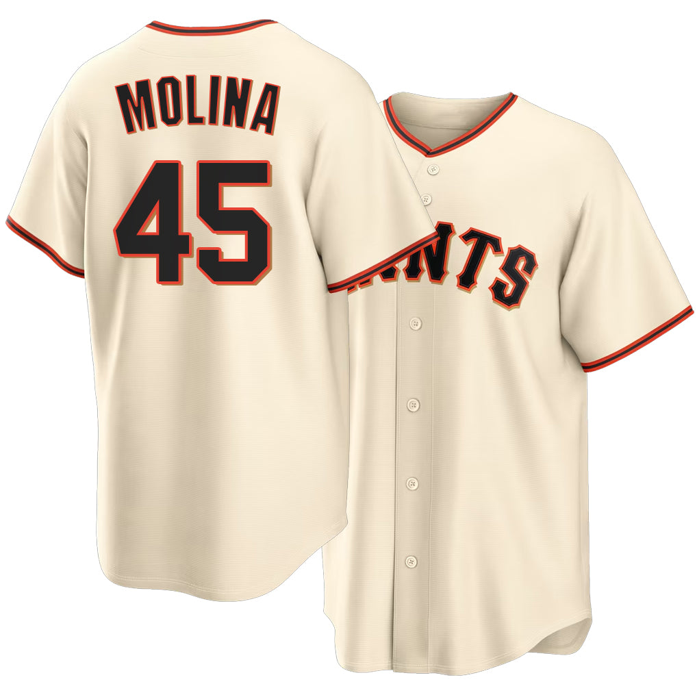 San Francisco #45 Molina Player Baseball Short Sleeve Cream Jersey Anthony For Men Women Youth Gift