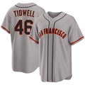 San Francisco #46 Tidwell Player Baseball Short Sleeve Gray Jersey Blade For Men Women Youth Gift