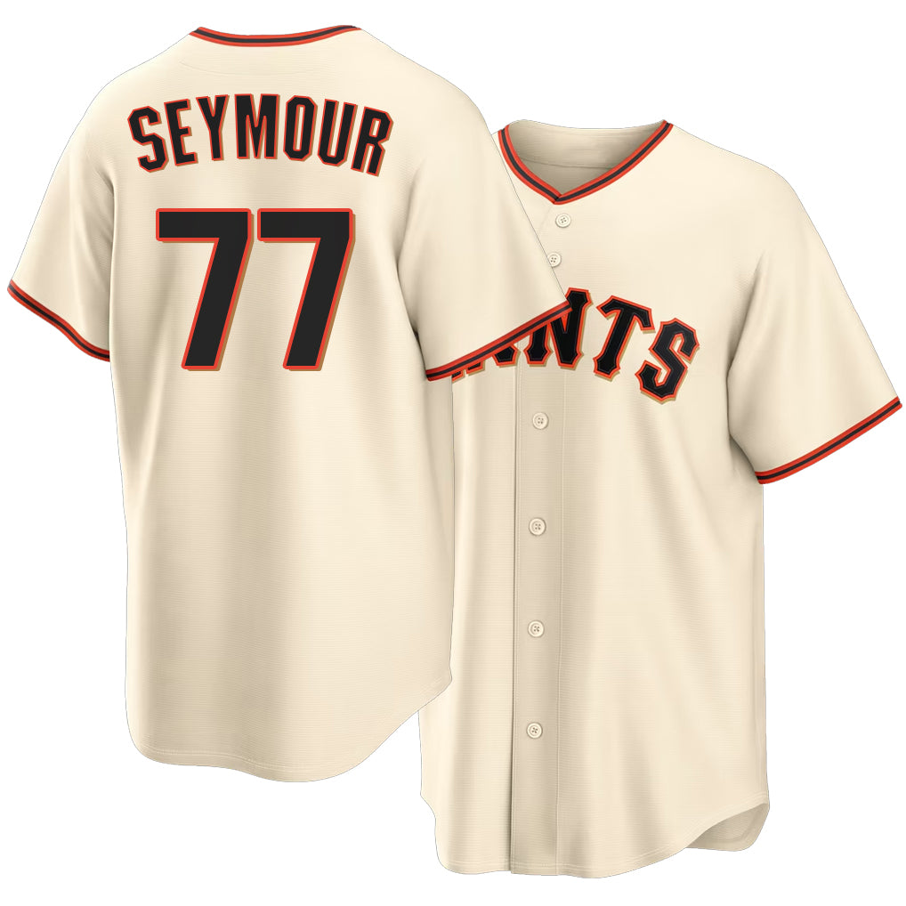 San Francisco #77 Seymour Player Baseball Short Sleeve Cream Jersey Carson For Men Women Youth Gift