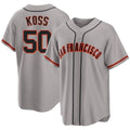 San Francisco #50 Koss Player Baseball Short Sleeve Gray Jersey Christian For Men Women Youth Gift
