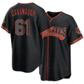 San Francisco #61 Cavanaugh Player Baseball Short Sleeve Black Jersey Drew For Men Women Youth Gift