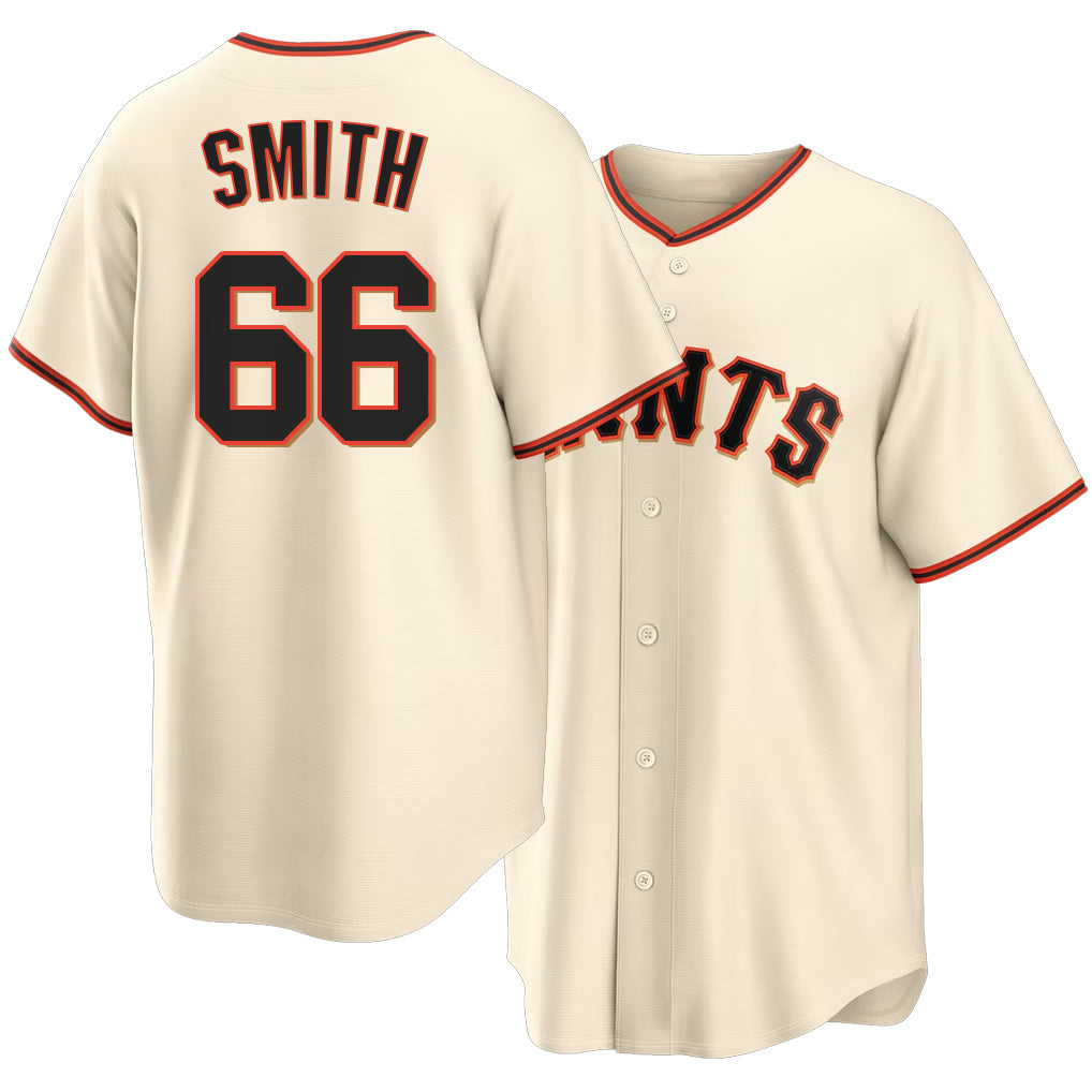 San Francisco #66 Smith Player Baseball Short Sleeve Cream Jersey Dylan For Men Women Youth Gift