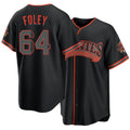 San Francisco #64 Foley Player Baseball Short Sleeve Black Jersey Jason For Men Women Youth Gift