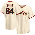 San Francisco #64 Foley Player Baseball Short Sleeve Cream Jersey Jason For Men Women Youth Gift