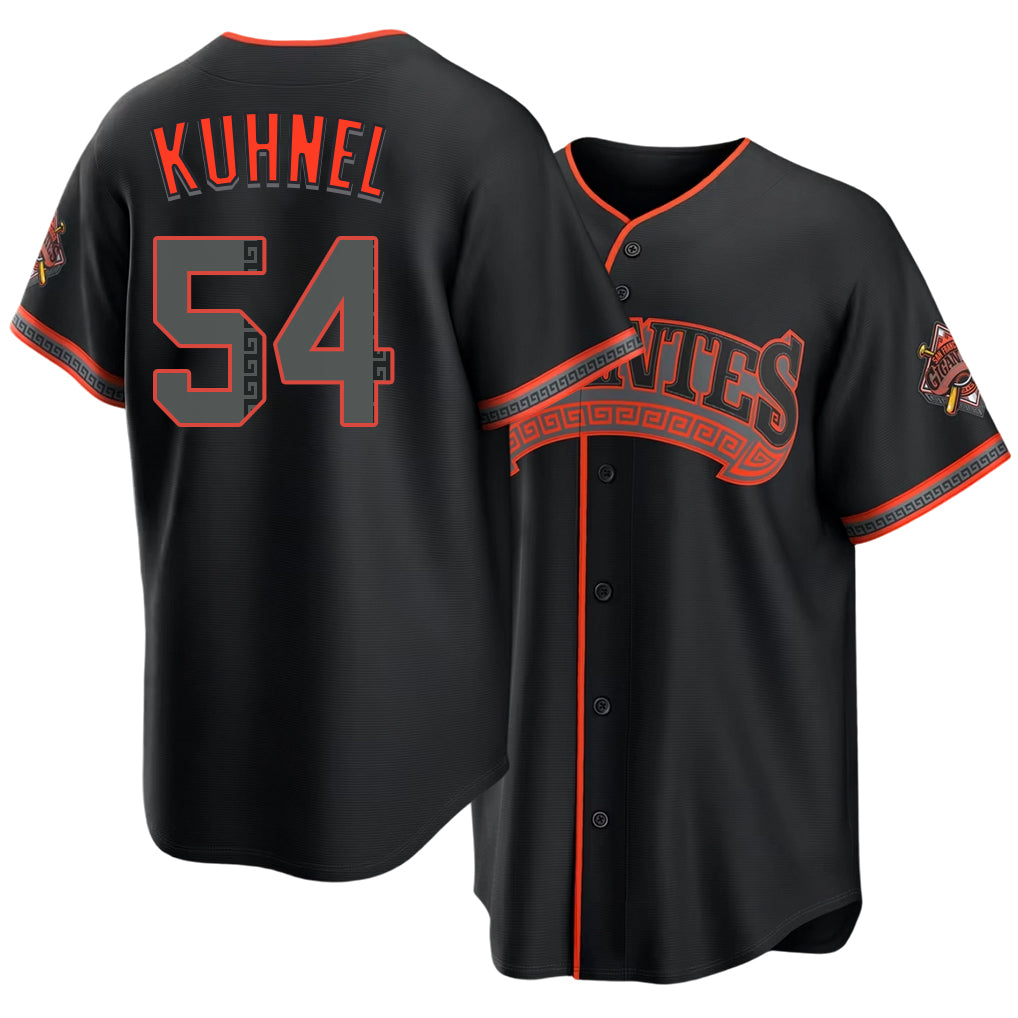 San Francisco #54 Kuhnel Player Baseball Short Sleeve Black Jersey Joel For Men Women Youth Gift