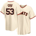 San Francisco #53 Cox Player Baseball Short Sleeve Cream Jersey Jonah For Men Women Youth Gift