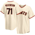 San Francisco #71 Wilkinson Player Baseball Short Sleeve Cream Jersey Matt For Men Women Youth Gift