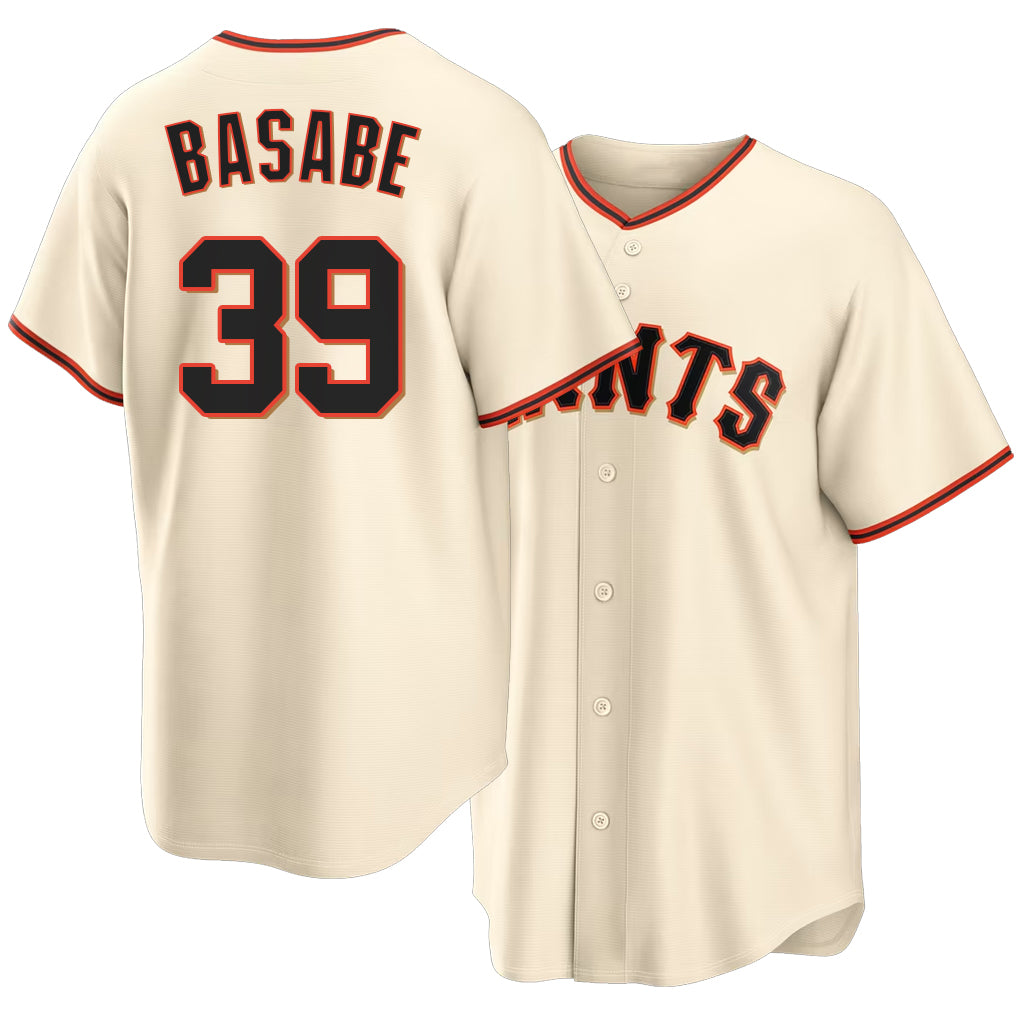 San Francisco #39 Basabe Player Baseball Short Sleeve Cream Jersey Osleivis For Men Women Youth Gift