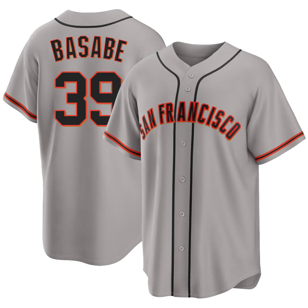 San Francisco #39 Basabe Player Baseball Short Sleeve Gray Jersey Osleivis For Men Women Youth Gift