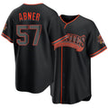 San Francisco #57 Abner Player Baseball Short Sleeve Black Jersey Philip For Men Women Youth Gift