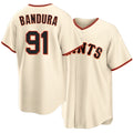 San Francisco #91 Bandura Player Baseball Short Sleeve Cream Jersey Scott For Men Women Youth Gift
