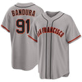 San Francisco #91 Bandura Player Baseball Short Sleeve Gray Jersey Scott For Men Women Youth Gift