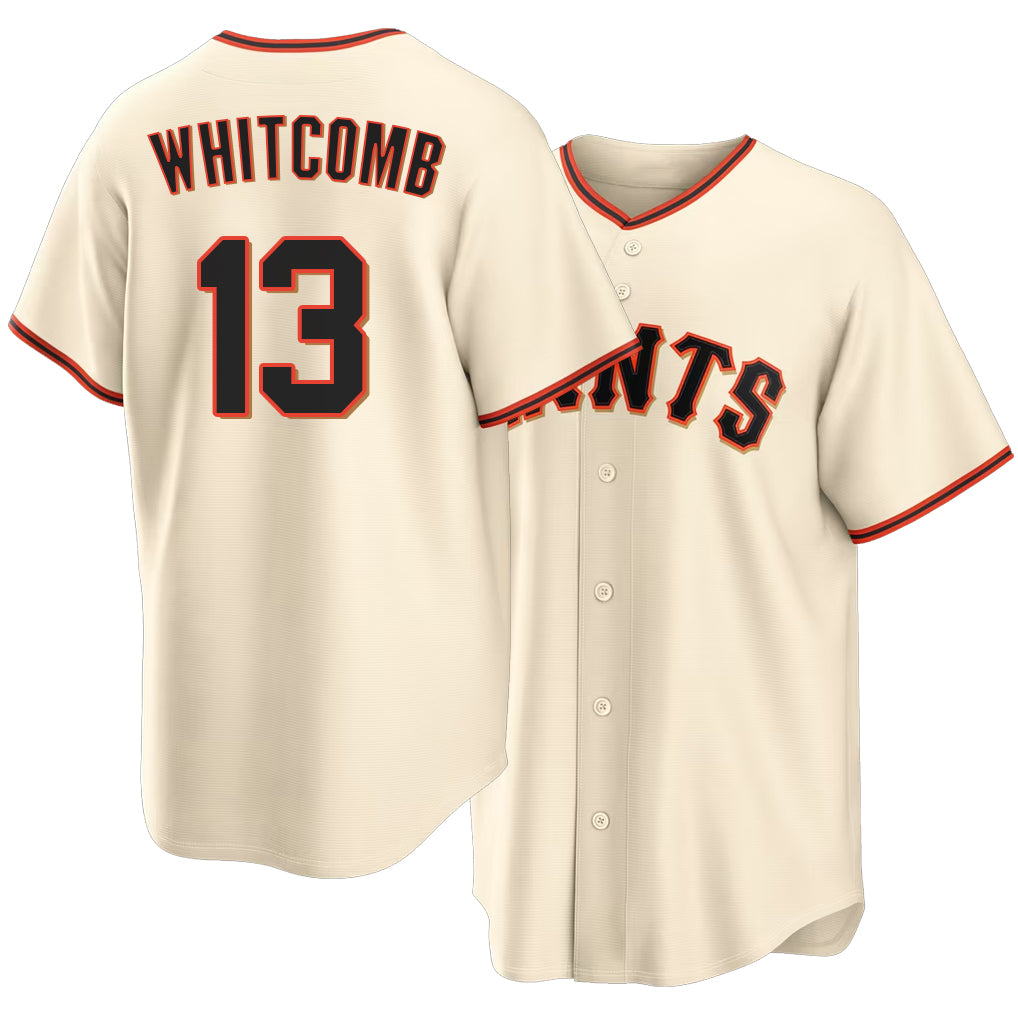 San Francisco #13 Whitcomb Player Baseball Short Sleeve Cream Jersey Shay For Men Women Youth Gift