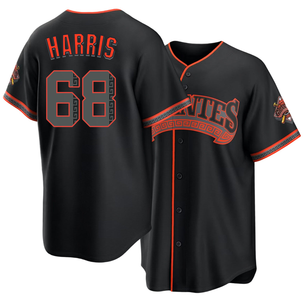 San Francisco #68 Harris Player Baseball Short Sleeve Black Jersey Trent For Men Women Youth Gift