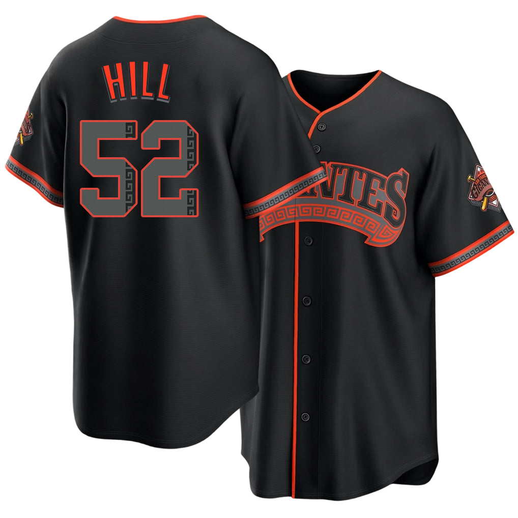 San Francisco #52 Hill Player Baseball Short Sleeve Black Jersey Turner For Men Women Youth Gift