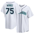 Seattle #75 Muñoz Player Baseball Short Sleeve White Jersey Andrés For Men Women Youth Gift