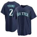 Seattle #2 Young Player Baseball Short Sleeve Navy Jersey Cole For Men Women Youth Gift