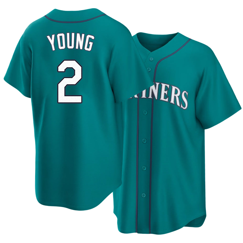 Seattle #2 Young Player Baseball Short Sleeve Teal Jersey Cole For Men Women Youth Gift