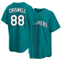 Seattle #88 Criswell Player Baseball Short Sleeve Teal Jersey Cooper For Men Women Youth Gift