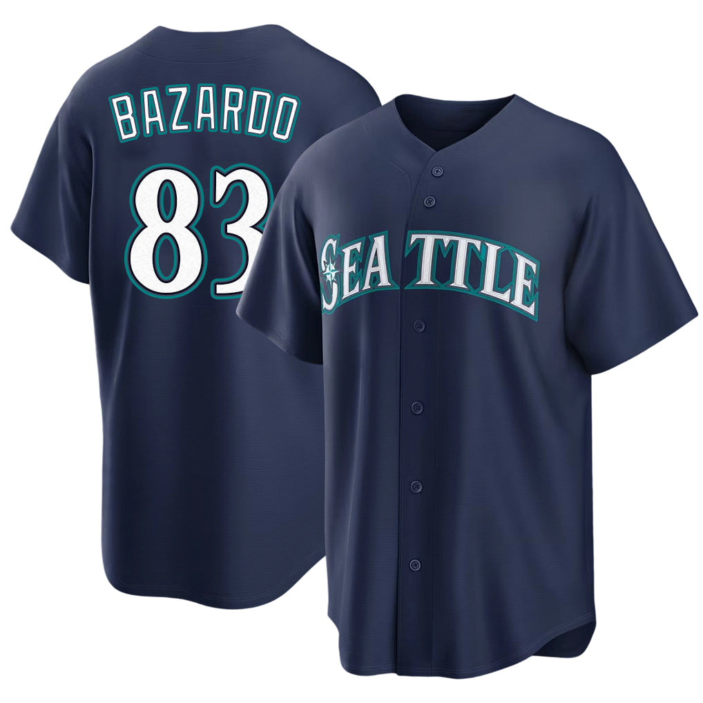 Seattle #83 Bazardo Player Baseball Short Sleeve Navy Jersey Eduard For Men Women Youth Gift