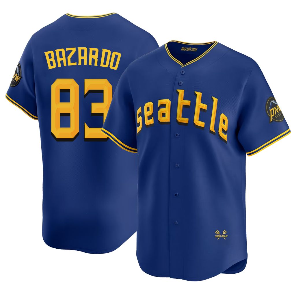 Seattle #83 Bazardo Player Baseball Short Sleeve Royal Jersey Eduard For Men Women Youth Gift