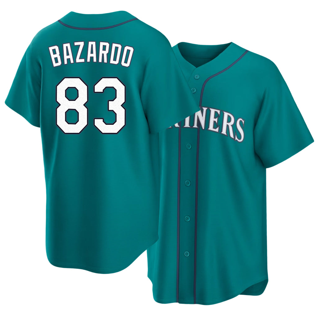 Seattle #83 Bazardo Player Baseball Short Sleeve Teal Jersey Eduard For Men Women Youth Gift