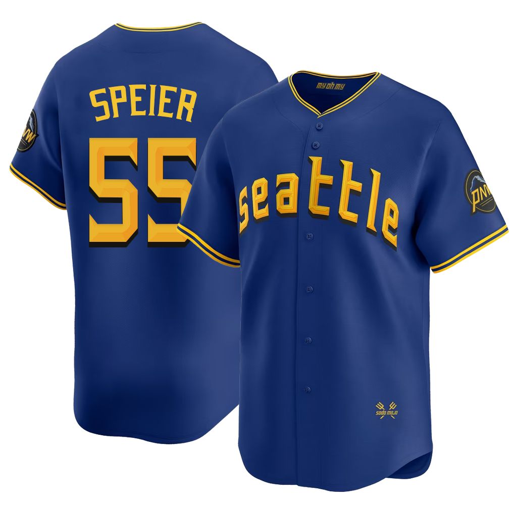 Seattle #55 Speier Player Baseball Short Sleeve Royal Jersey Gabe For Men Women Youth Gift