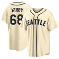 Seattle #68 Kirby Player Baseball Short Sleeve Cream Jersey George For Men Women Youth Gift