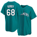 Seattle #68 Kirby Player Baseball Short Sleeve Teal Jersey George For Men Women Youth Gift