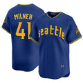 Seattle #41 Milner Player Baseball Short Sleeve Royal Jersey Hoby For Men Women Youth Gift
