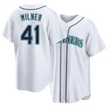 Seattle #41 Milner Player Baseball Short Sleeve White Jersey Hoby For Men Women Youth Gift